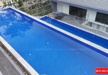 Bàn giao bể bơi và phòng xông hơi cho chị Triêu - Finlandia Villa Tam Dao
